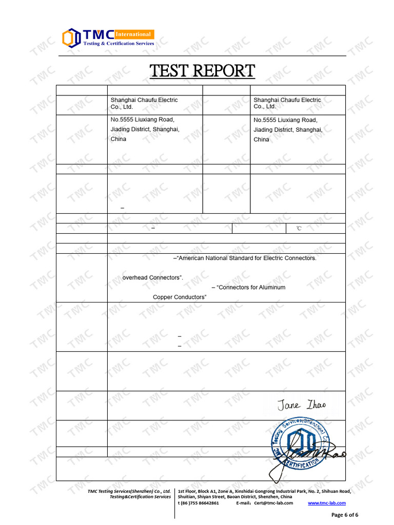 TMC Test Report for Hotlink HAS Connectors | PDF | Electrical Conductor ...