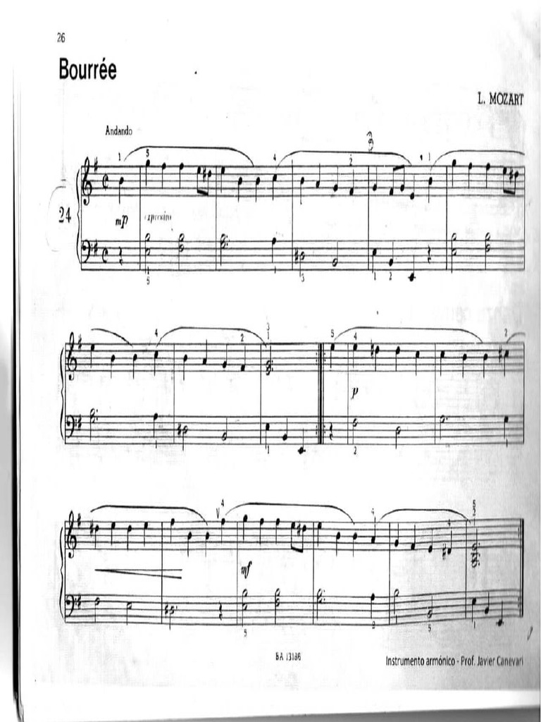 Bourrée en E Minor | PDF