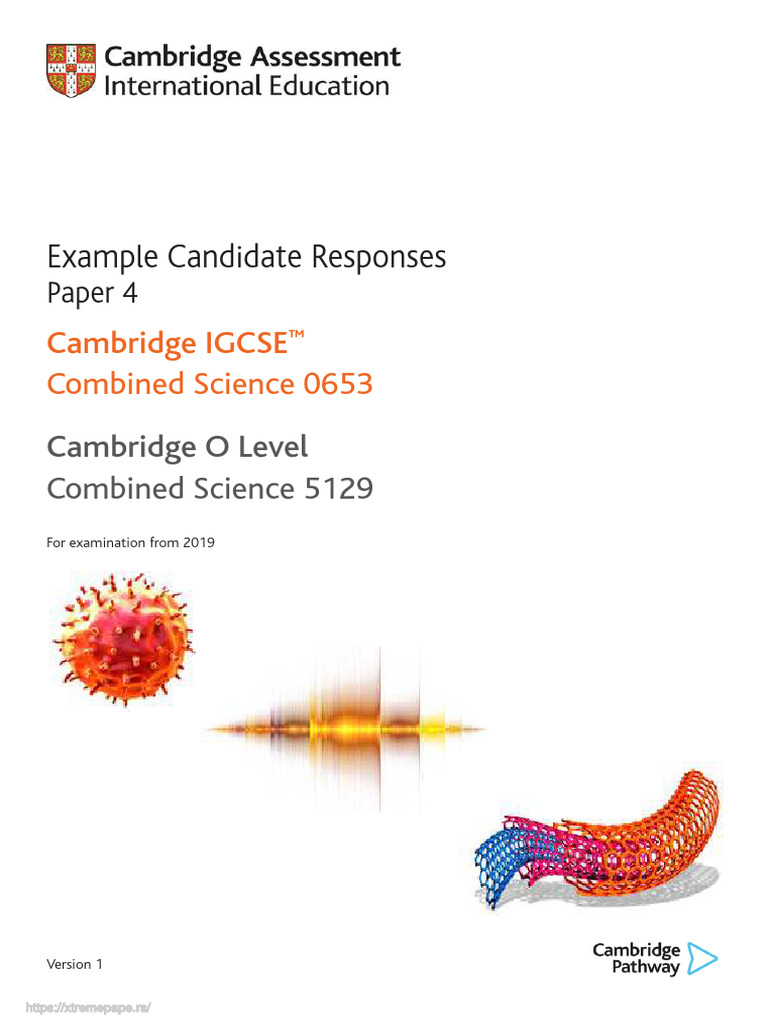 5129 Example Candidate Responses Paper 4 (For Examination From 2019 ...