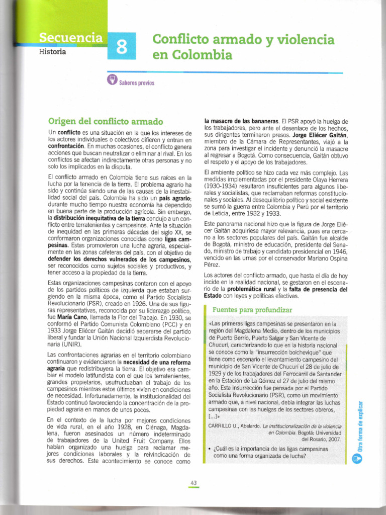 Conflicto armado y ligas campesinas en Colombia | PDF | Política de ...