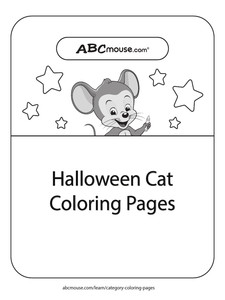 ABCmouse Halloween Cat Coloring Pages | PDF