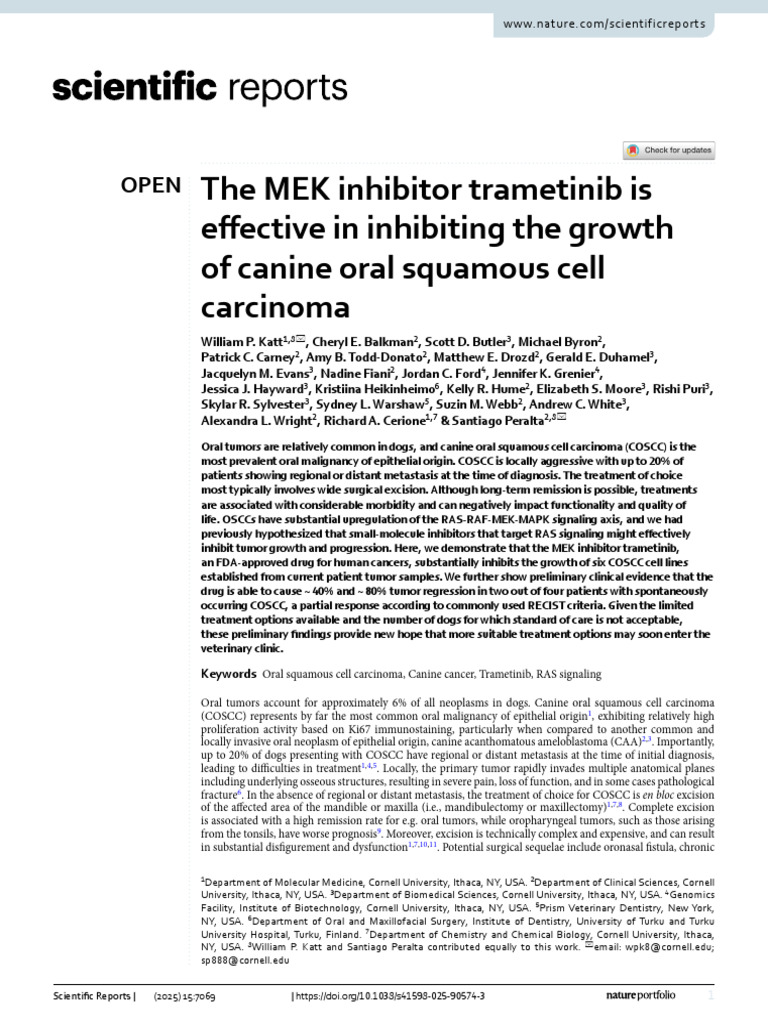 The MEK Inhibitor Trametinib Is: Effective in Inhibiting The Growth of ...