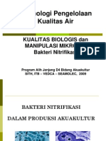 (Pertemuan-4) - Teknologi - Pengelolaan - Kualitas - Air - KUALITAS - AIR - BIOLOGIS - Dan - MANIPU LASI - Bakteri - Nitrifikasi