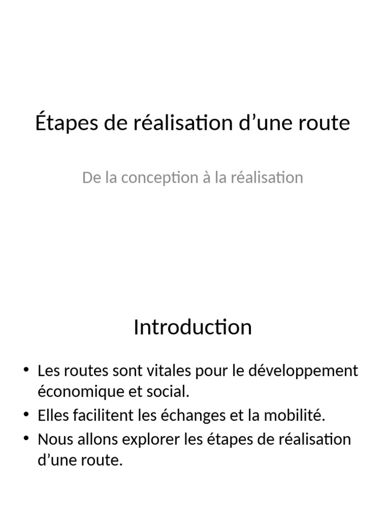 Étapes de réalisation d'une route | PDF