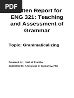 Grammaticalizing | PDF | Semantics | Human Communication