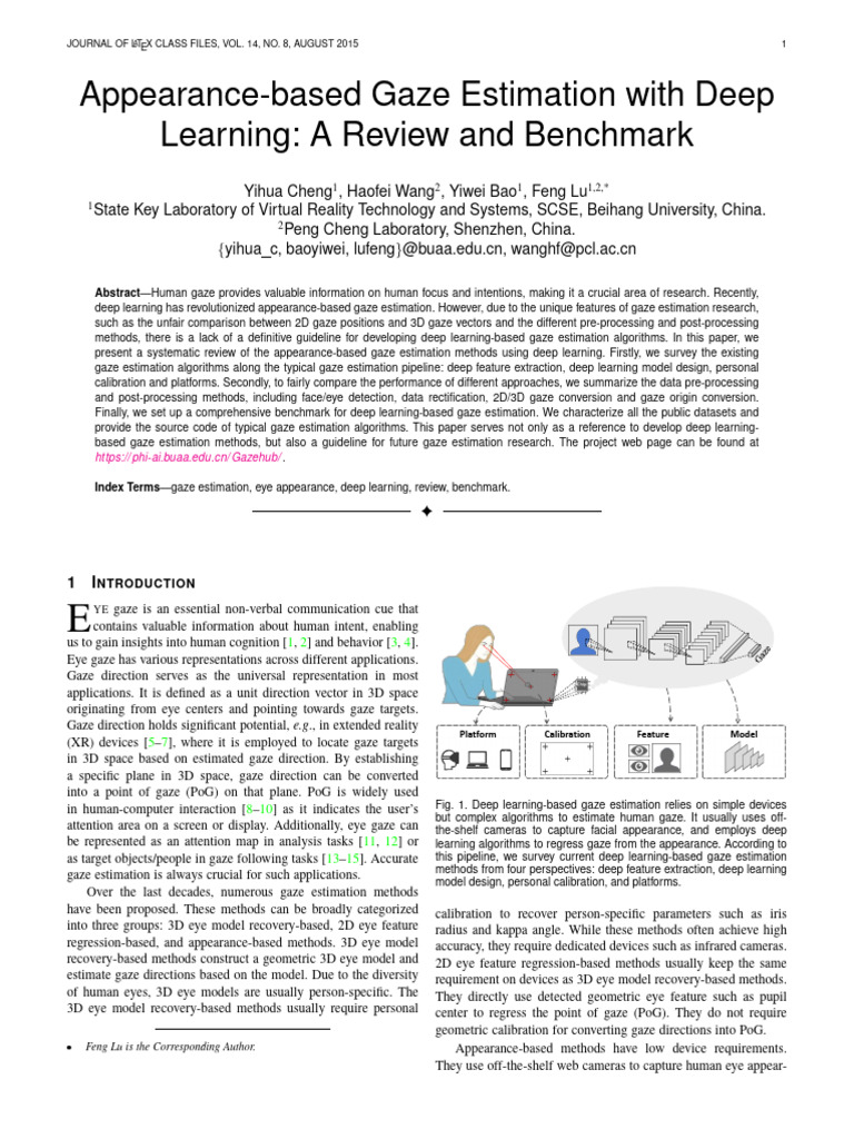 Deep Learning for Gaze Estimation Review | PDF | Deep Learning ...