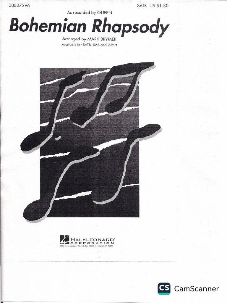 Bohemian Rhapsody SATB Arrangement | PDF | Singing | Musical Compositions