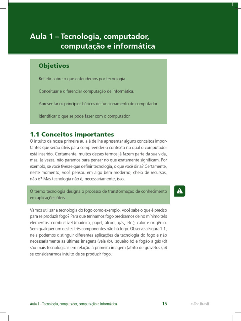 Introdução à Tecnologia e Computação | PDF | Notebook | Informática