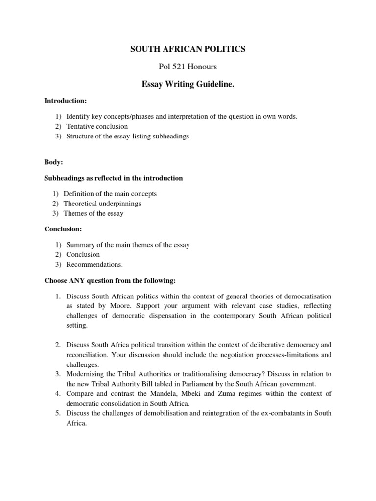 thesis writer south africa