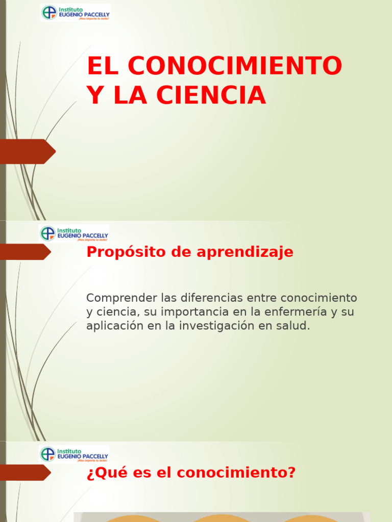 El Conocimiento y La Ciencia | PDF | Conocimiento | Teoría