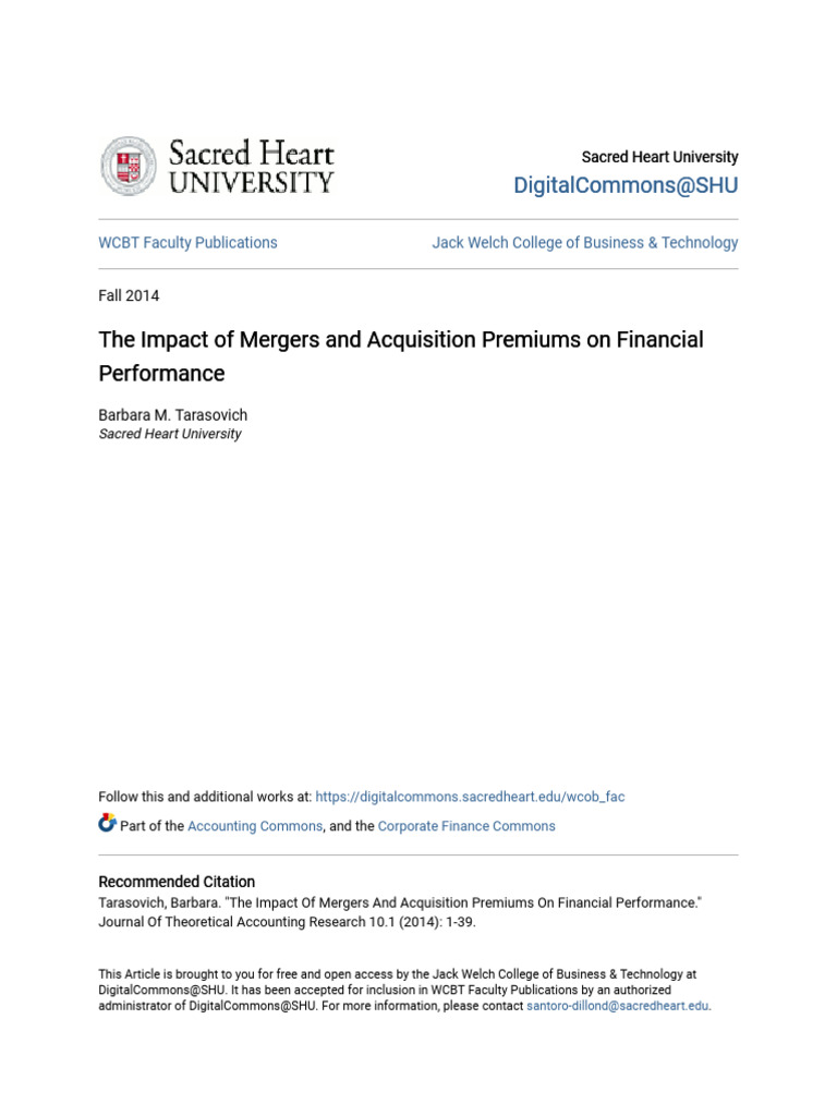 Mergers & Acquisitions Impact Analysis | PDF