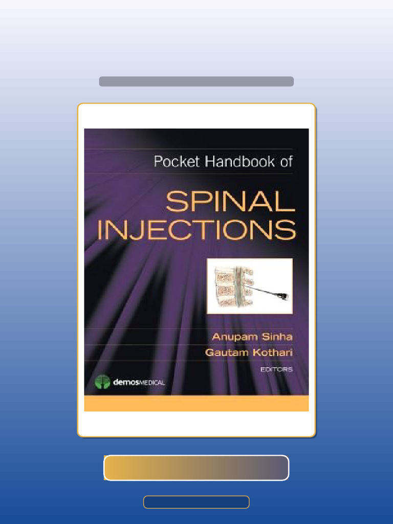 Real Test Bank Pocket Handbook of Spinal Injections Ebook and TestBank ...