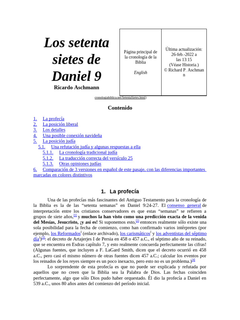 Los Setenta Sietes de Daniel 9 | PDF | Mesías | Jesús