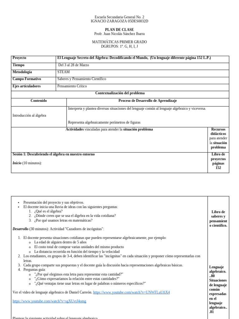 Planes de Clase Marzo Primer Grado | PDF | Evaluación | Aprendizaje