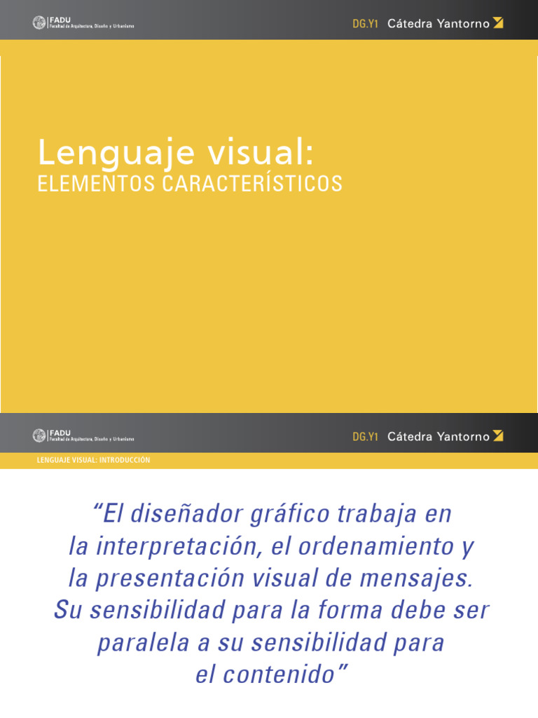 DG.Y1. Lenguaje Visual - ELEMENTOS CARACTERÍSTICOS. WWW - Form.uk - Com ...