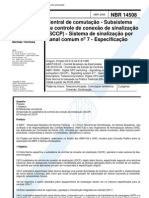 NBR 14508 - Central de Comutacao - Subsistema de Controle de Conexao de Sinalizacao (Sccp) - Sist