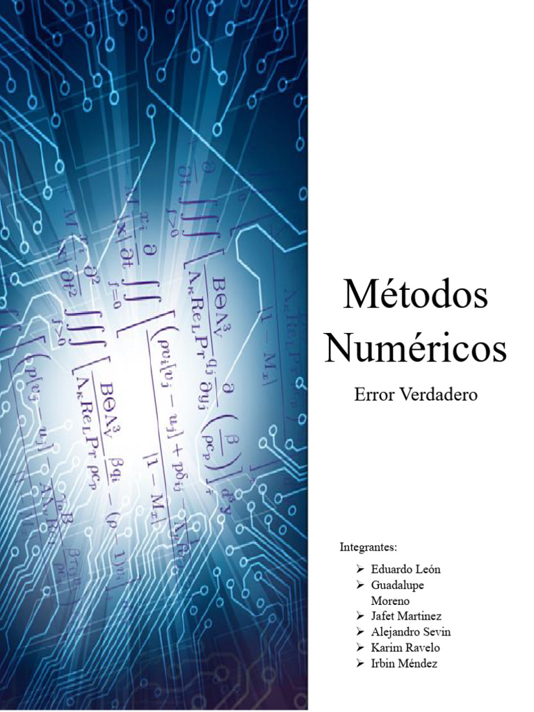 Error Verdadero en Métodos Numéricos | PDF | Análisis numérico | Simulación