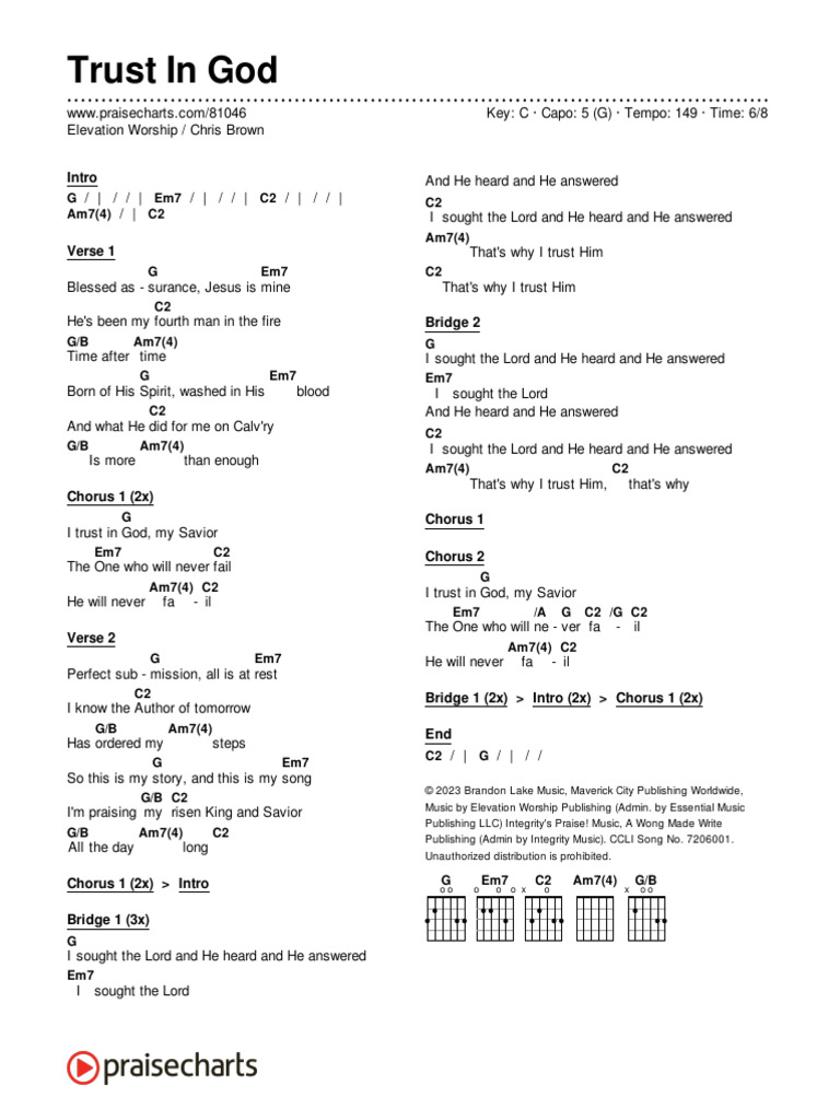 (C+CAPO+G)+Trust+in+God+ +Elevation | PDF