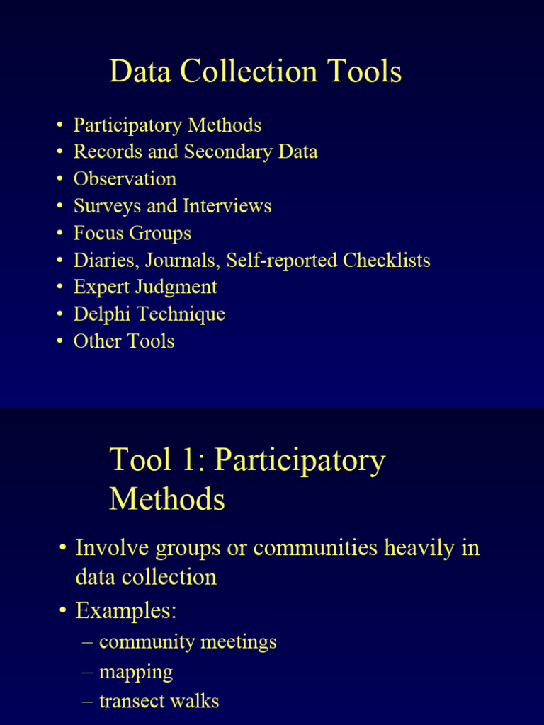 Essential Data Collection Tools Guide | PDF | Survey Methodology ...