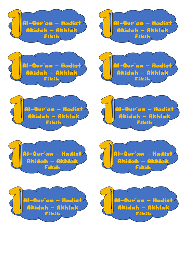 Label Mapel | PDF