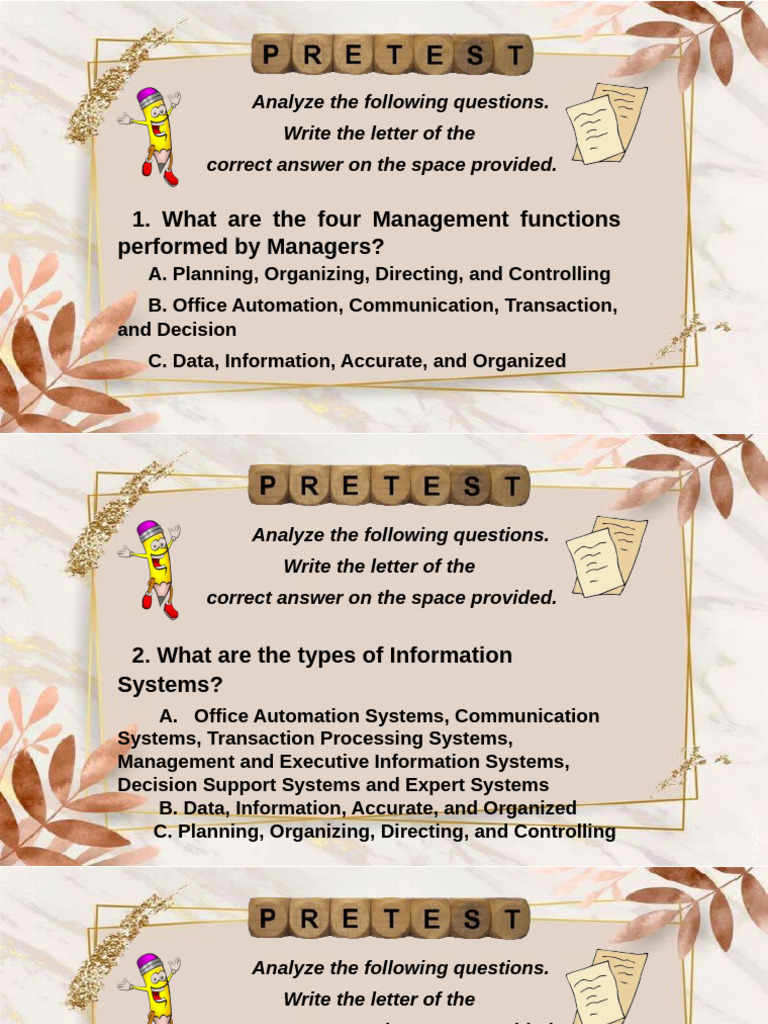 Pre Test | PDF
