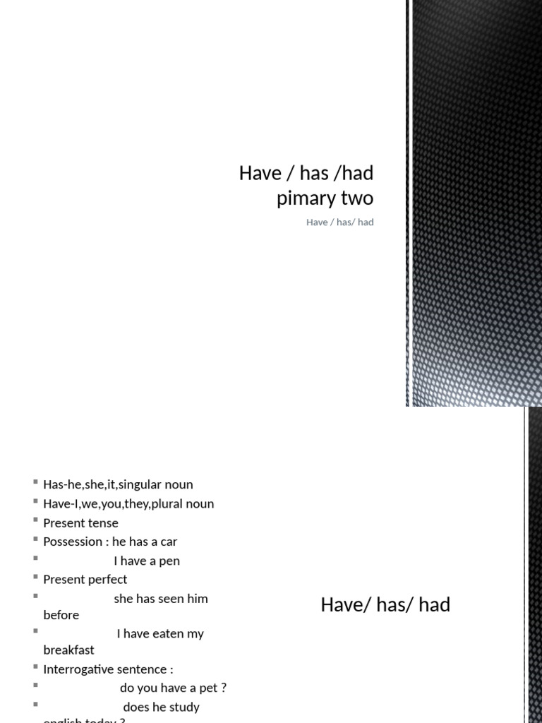 Have Has p2 | PDF