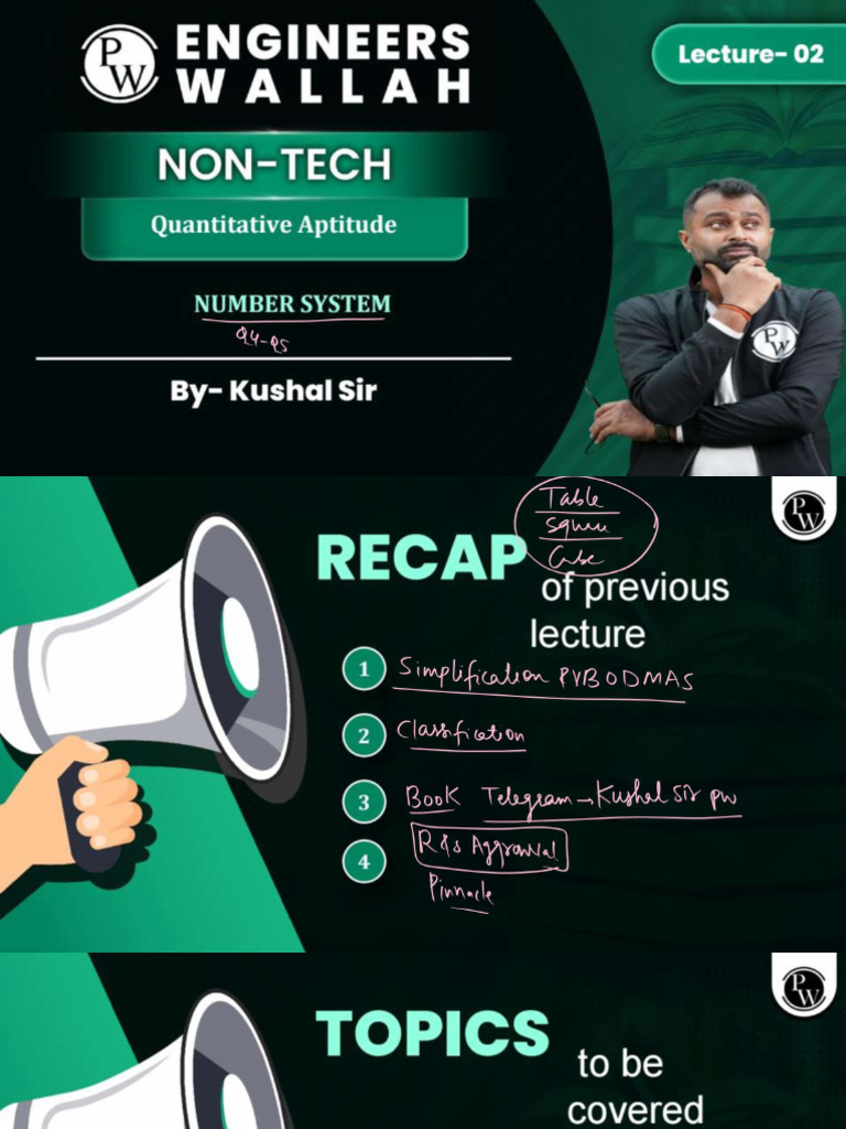 Quantitative Aptitude 02 - Class Notes | PDF