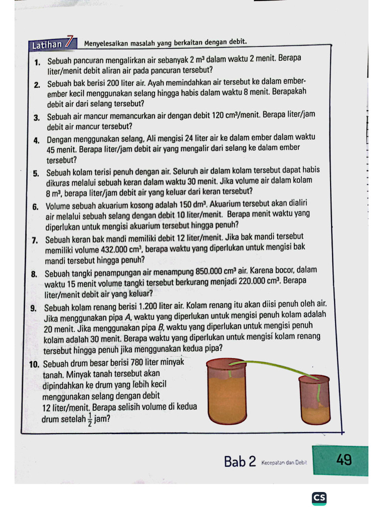 Lat Soal Volume Debit ESPS Paket 1,2 | PDF