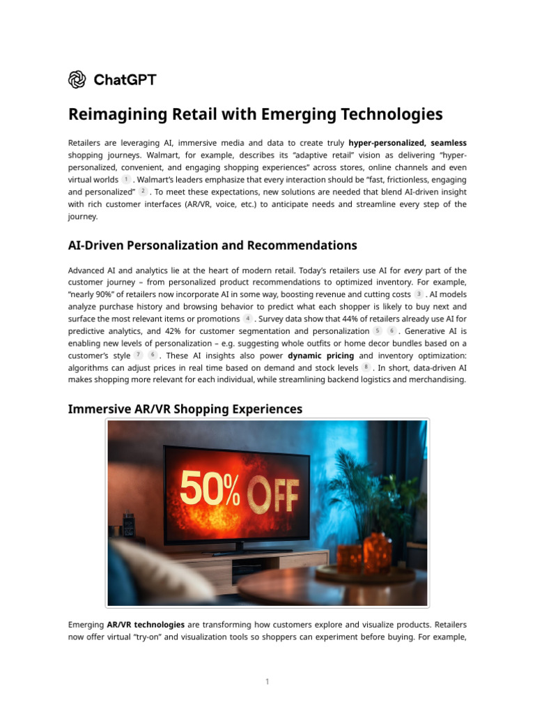 Retail Transformation with AI & AR/VR | PDF | Augmented Reality | Retail
