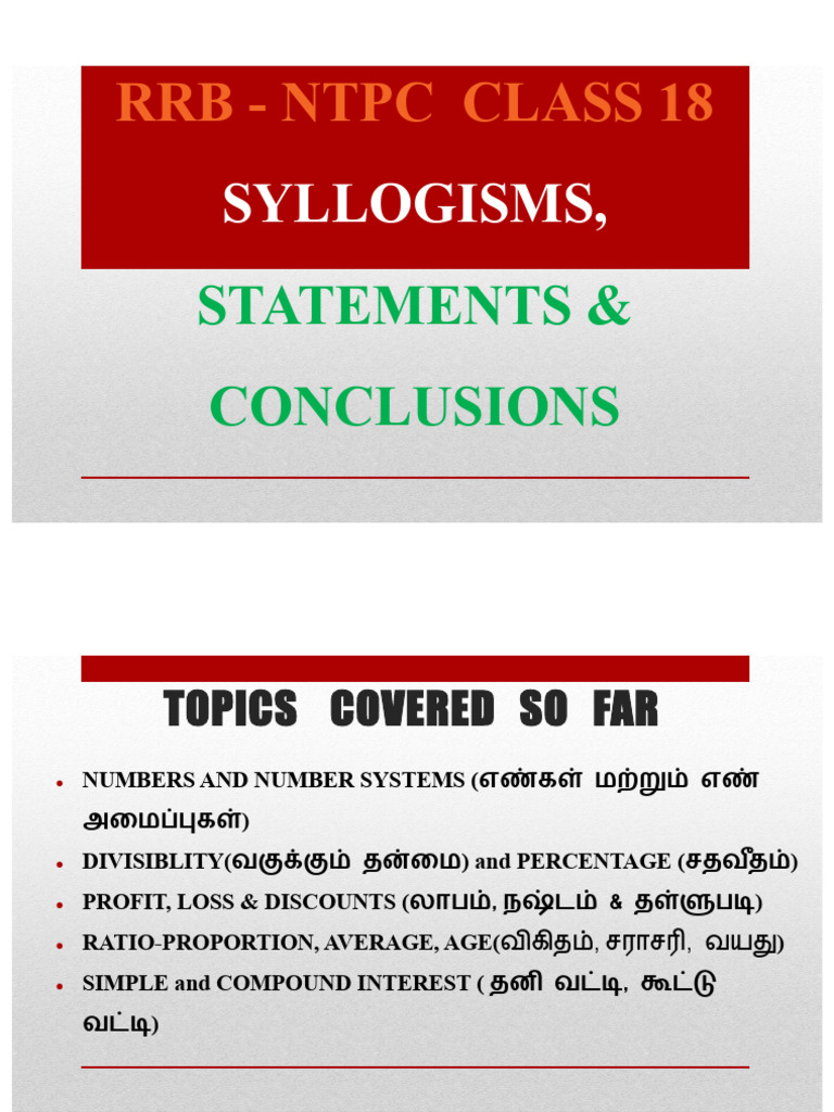 Syllogisms and Logical Conclusions Guide | PDF