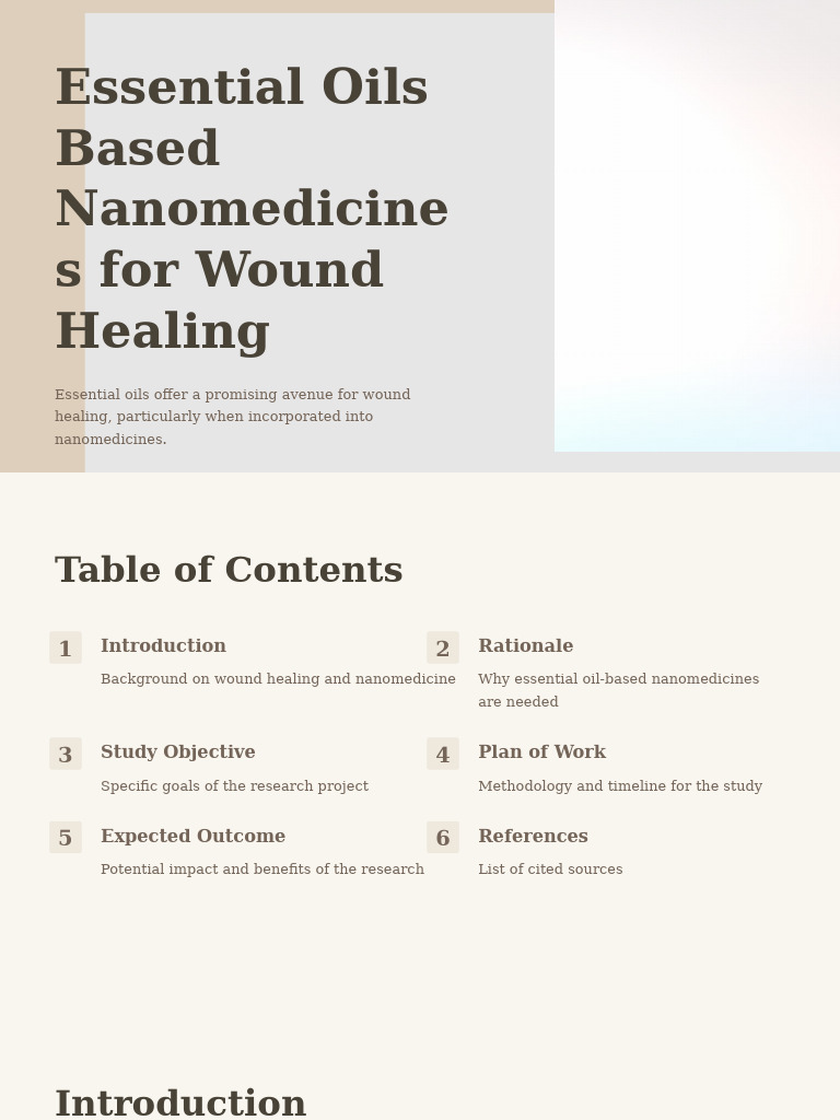 Essential Oils Based Nanomedicines For Wound Healing | PDF ...
