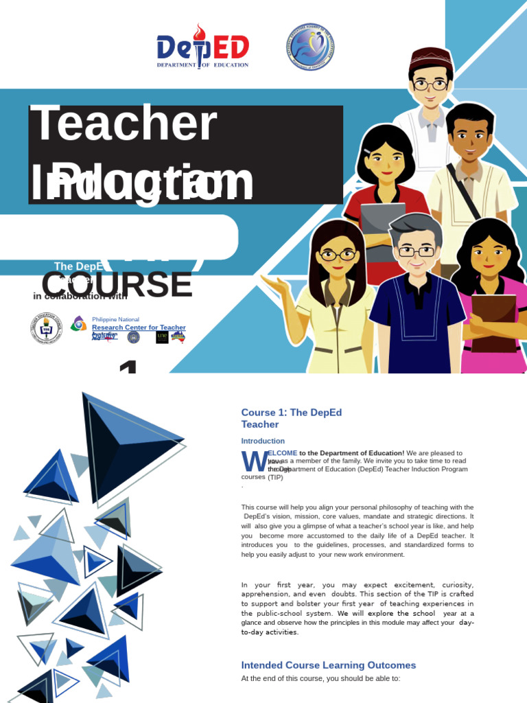 DepEd Teacher Induction Program Guide | PDF | Teachers | Learning