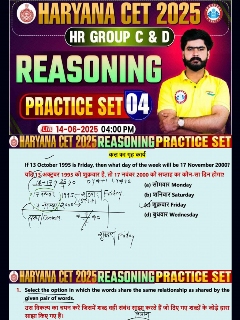 Reasoning Set 4 | PDF