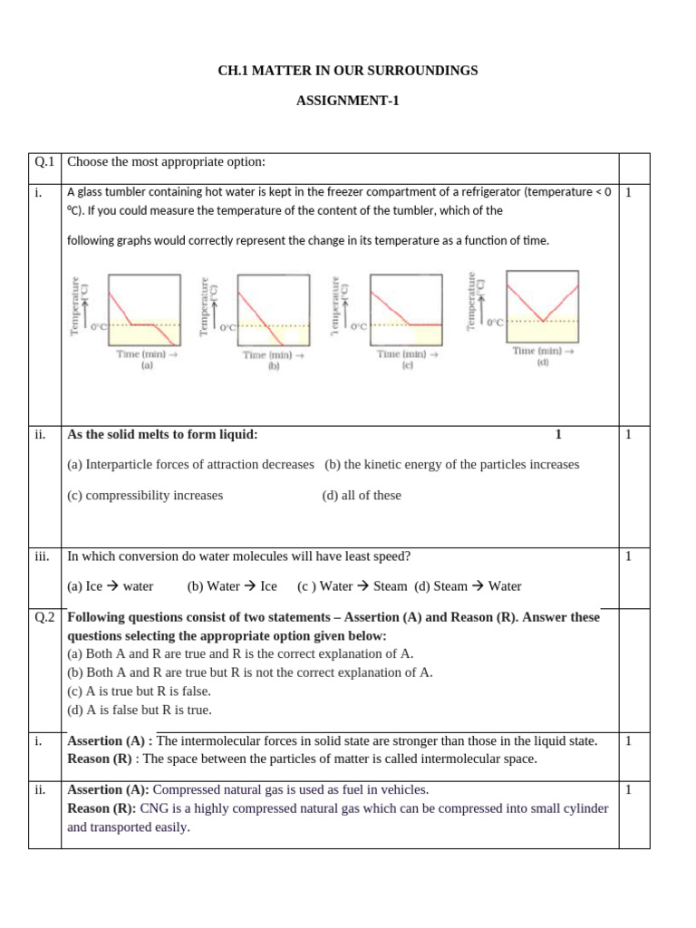 Ix Chem CH 1 Assignment 1 | PDF | Refrigerator | Home Automation