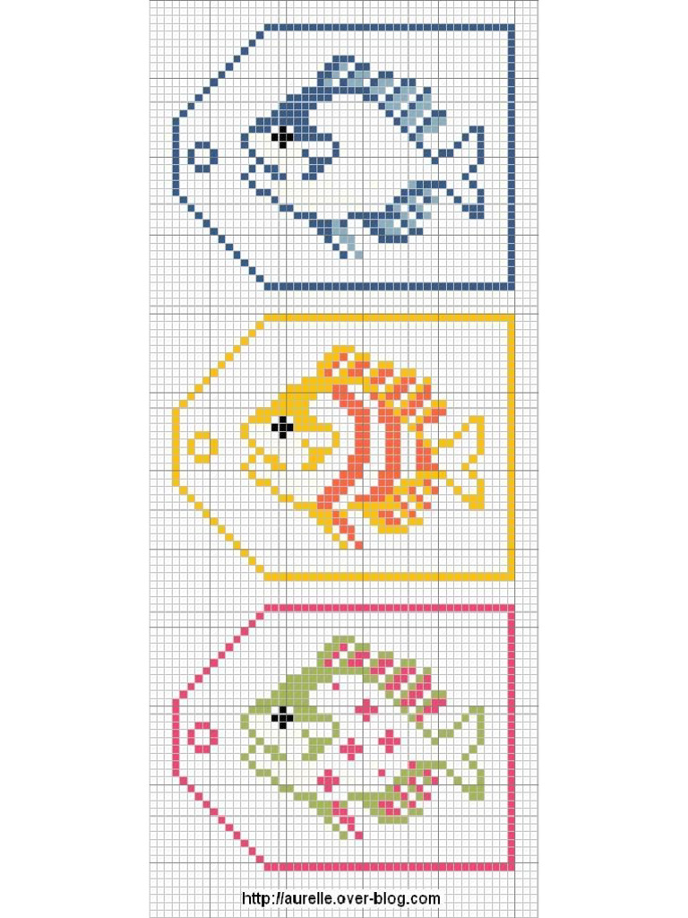 Fish Tags Cross Stitch Pattern | PDF