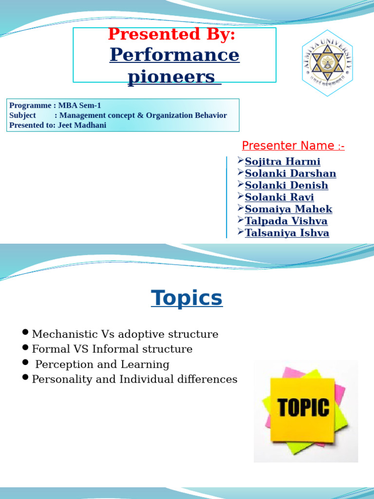 Performance Pionners Group No.5 1B | PDF | Organizational Structure ...