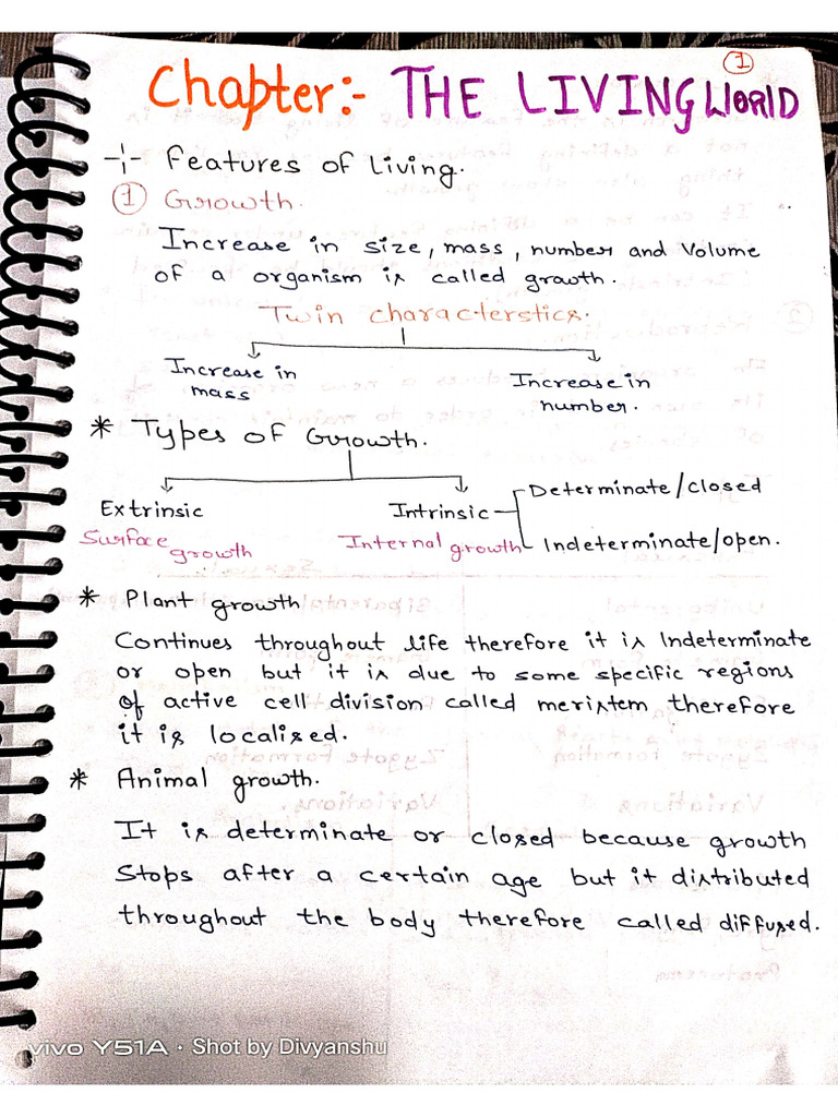 Chapter-The Living World Notes Biology | PDF