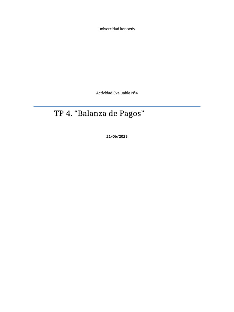 Balanza de Pagos y Comercio Exterior | PDF | Balance de pagos | Balanza ...