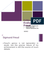 Critical Evaluation of Freud
