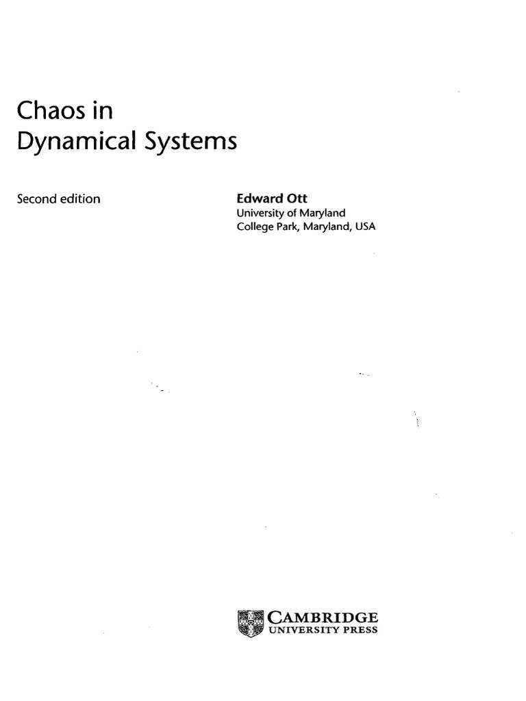 Chaos in Dynamical Systems Overview | PDF | Chaos Theory | Dynamical System