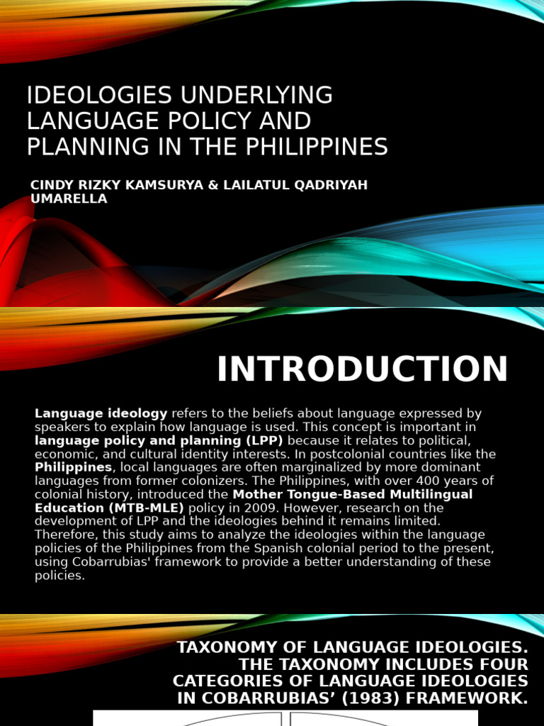 Language Policy Ideologies in the Philippines | PDF | Multilingualism ...