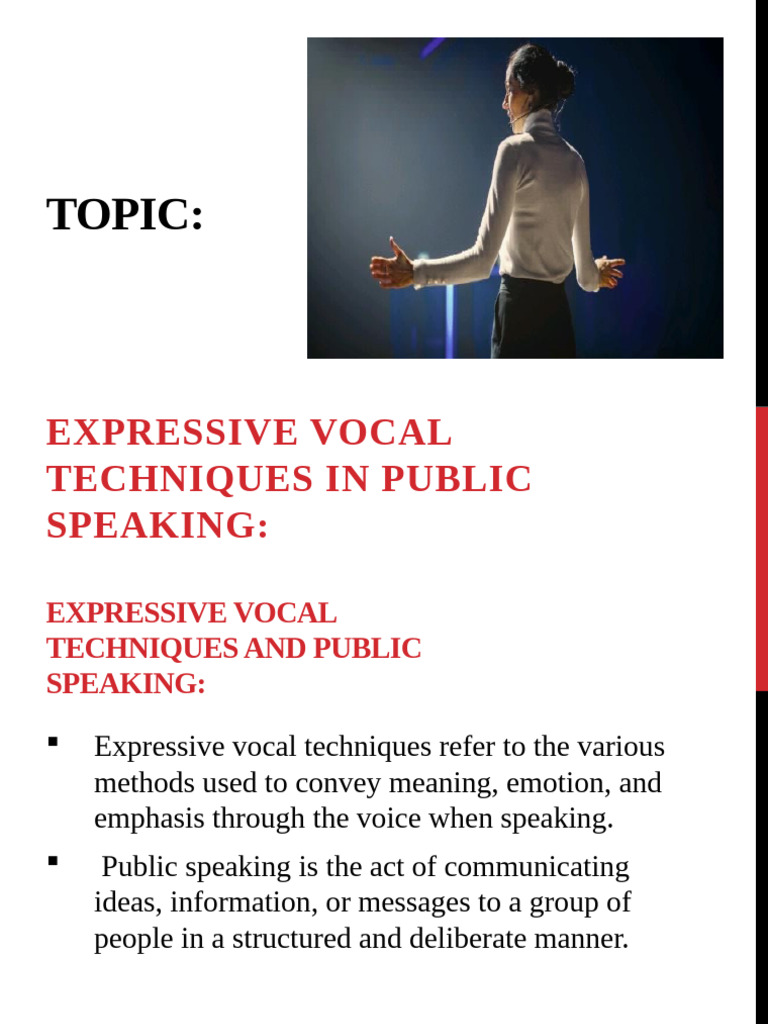 Expressive Vocal Techniques for Speakers | PDF