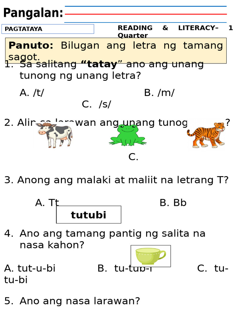 Evaluation Sheet-Editable Reading & Literacy | PDF