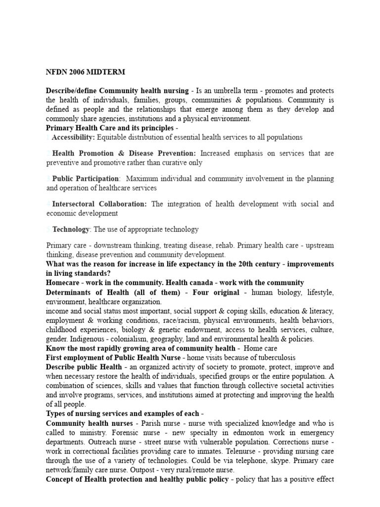NFDN 2006 Midterm | PDF | Preventive Healthcare | Health Care