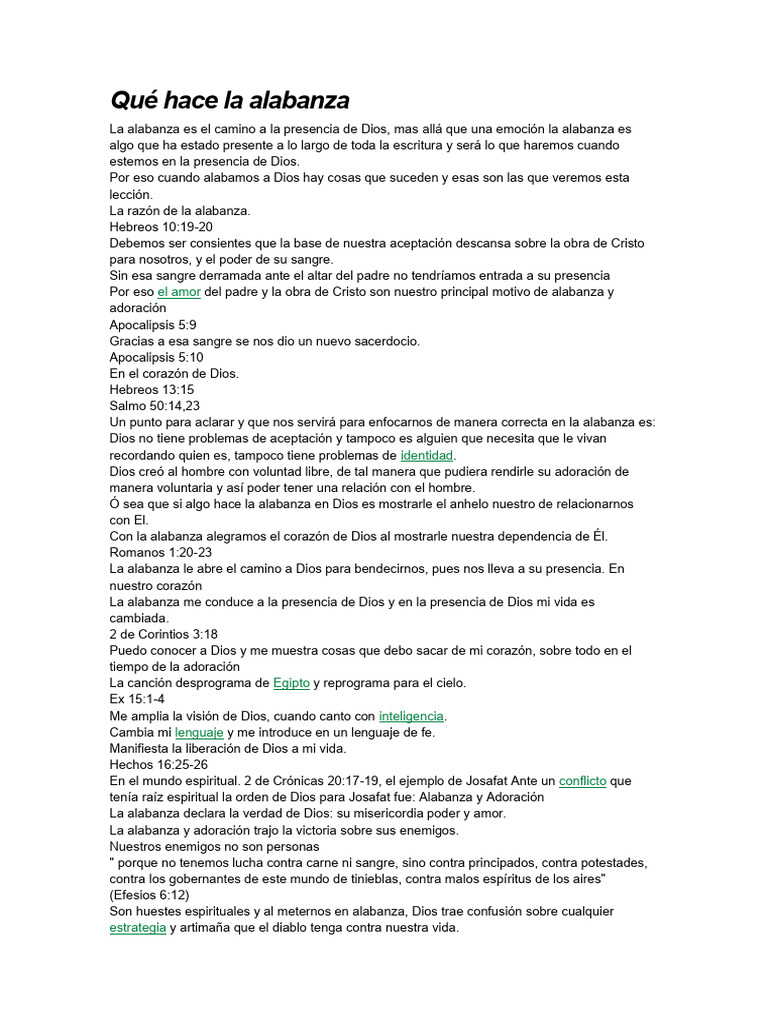 La Alabanza según Salmos 50:14-23 | PDF | Salmos | Dios