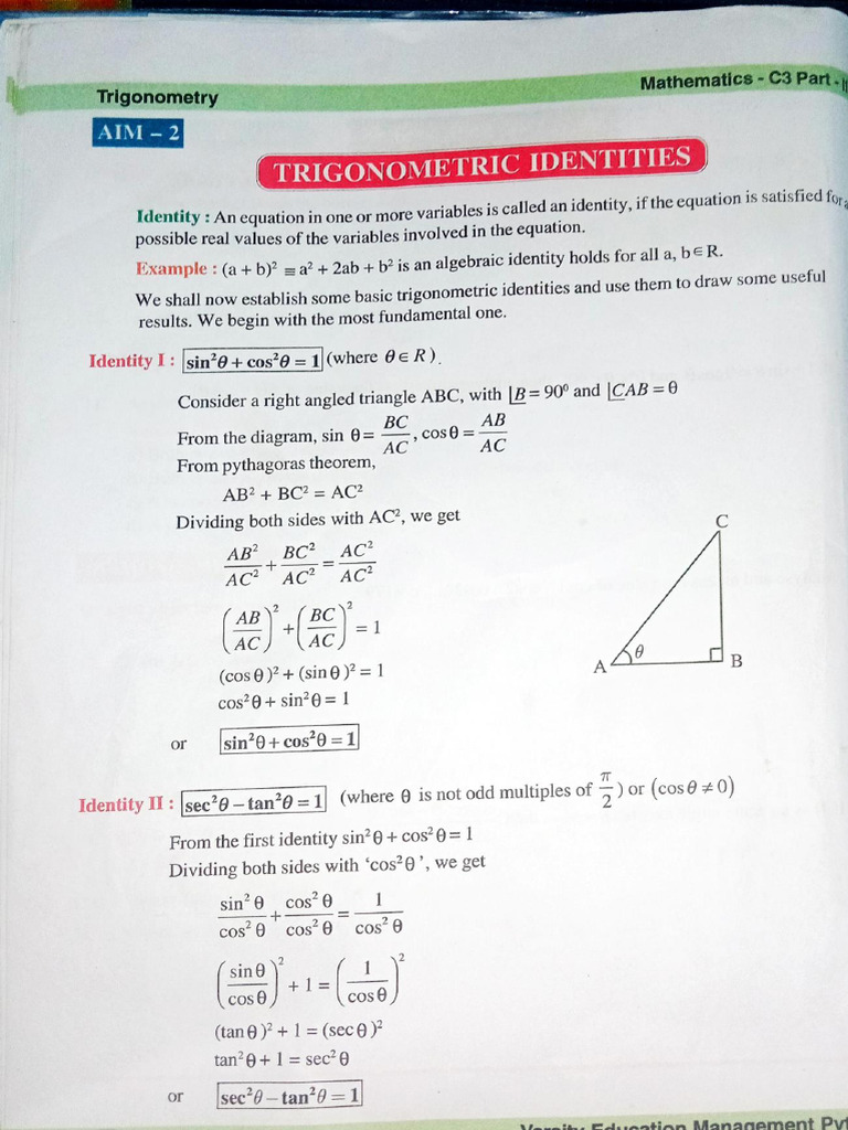 Mathematics Trignometry C3 Part 3 Aim 1 2 | PDF