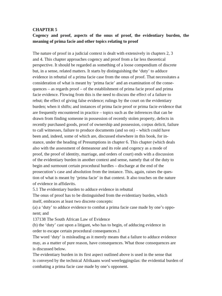 Understanding Onus and Evidentiary Burden | PDF | Burden Of Proof (Law ...