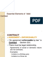 Essential Elements of A Valid Contract