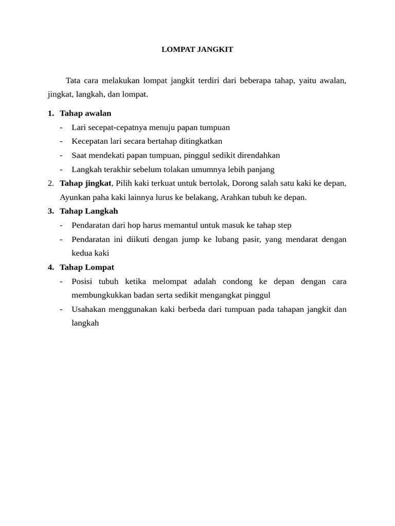 Tahapan dalam Lompat Jangkit | PDF