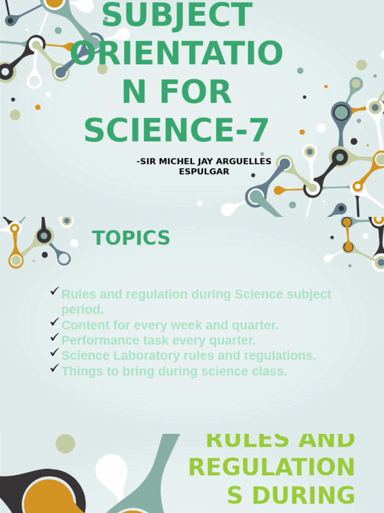 Science 7 Orientation Guidelines | PDF | Earthquakes | Science